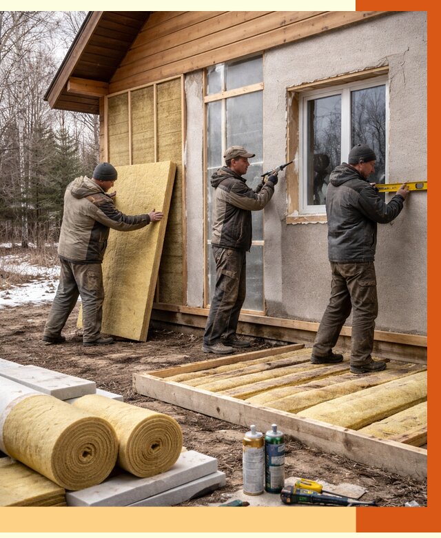 Утепление дачного дома в Симферополе от 4934 руб/м2 — недорого | ТепломастерСим