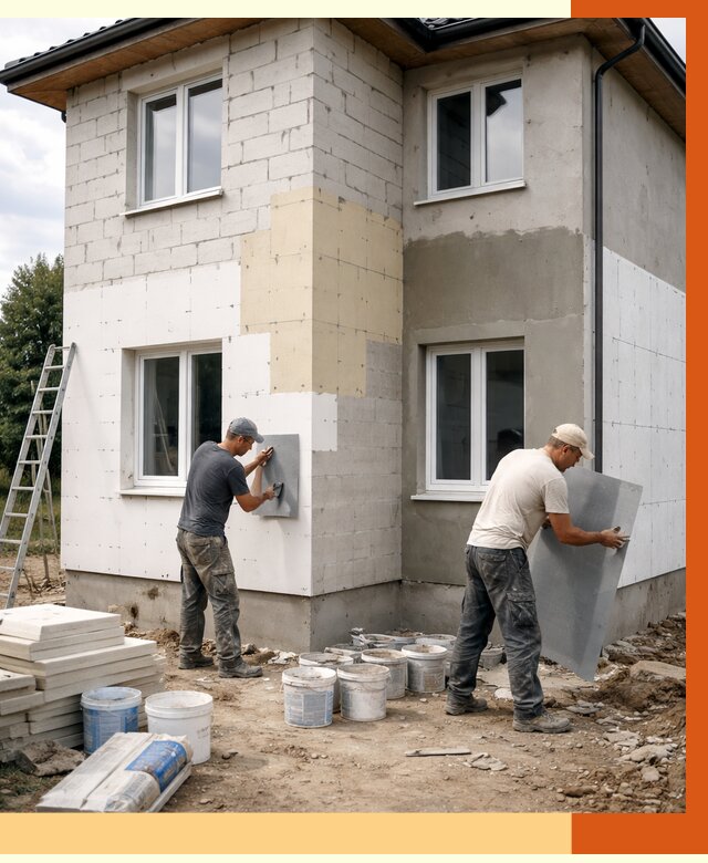 Утепление дома из газобетона в Симферополе от 4363 руб./м² — заказать у ТепломастерСим